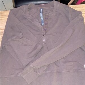 Women’s Chocolate Brown Vuori Henley Sweater